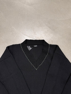 S/S2018 Raf Simons oversized fireman buckle v-neck sweater