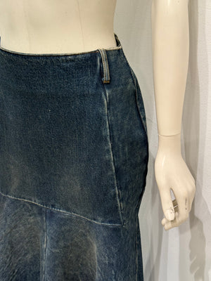 2020 Balenciaga by Demna midi denim skirt