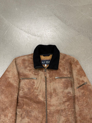 2000s Armani faded faux shearling jacket