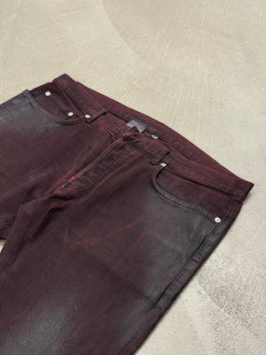 2000s Dior faded red jeans