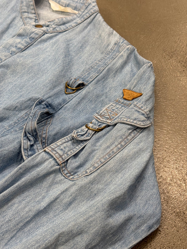 1980s Giorgio Armani bondage parachute denim jacket
