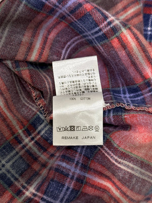 Rebuild By Needles 7-cuts flannel patch plaid shirt