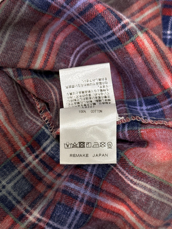 Rebuild By Needles 7-cuts flannel patch plaid shirt