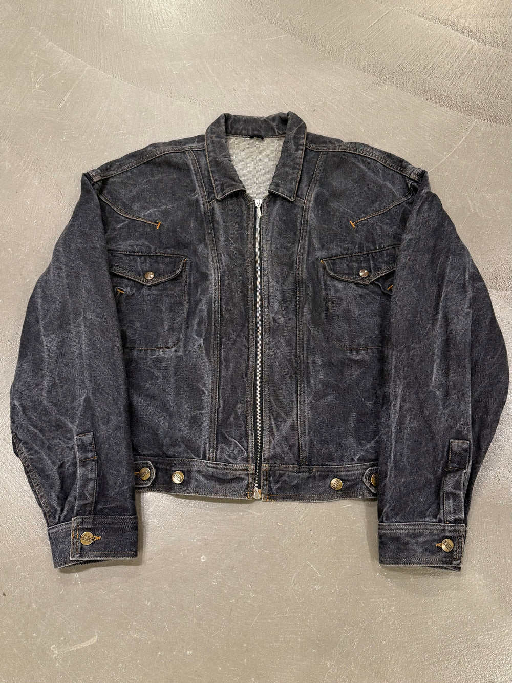 1990s Marithe Francois Girbaud “Closed” washed oversized bomber jacket