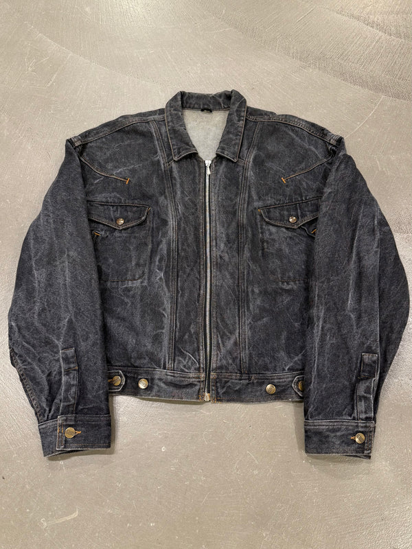 1990s Marithe Francois Girbaud “Closed” washed oversized bomber jacket