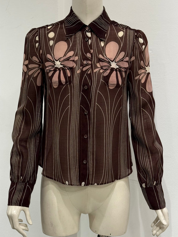 S/S2003 Miu Miu floral silk shirt