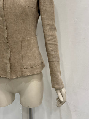 2000s Dolce & Gabbana linen military jacket