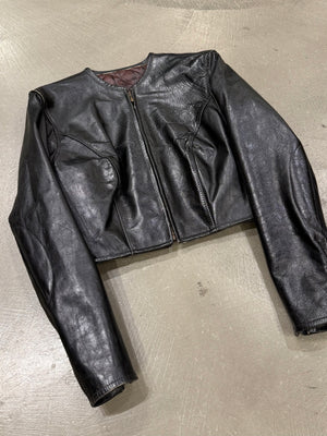 S/S1986 Jean Paul Gaultier cropped leather jacket