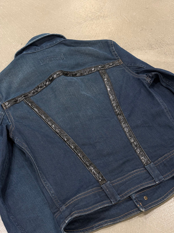 SS 2005 Cavalli denim jacket with leather details