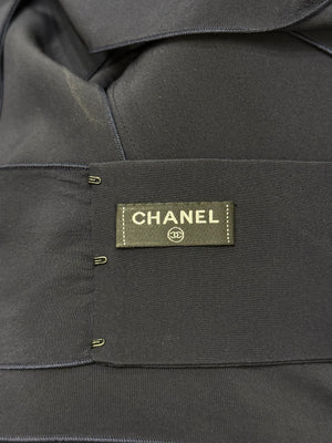 2000s Chanel silk scarf-neck maxi dress