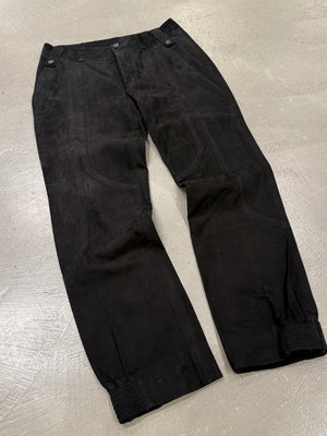 2000s Gucci by Tom Ford paneled moto leather pants