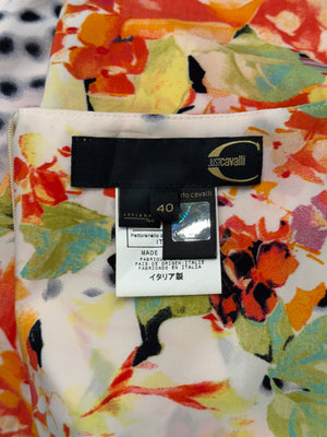 2000s Roberto Cavalli mermaid long printed skirt