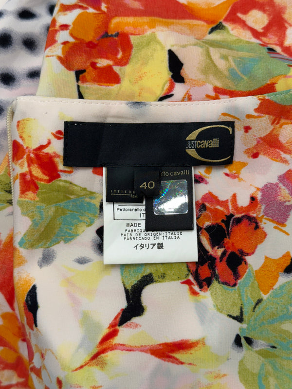 2000s Roberto Cavalli mermaid long printed skirt