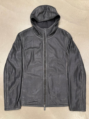2014 Emporio Armani laser cut leather jacket