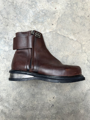 1990s Dirk Bikkembergs metal heel square toe boots