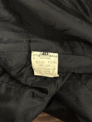 2000s Dolce & Gabbana velvet detail tailored blazer