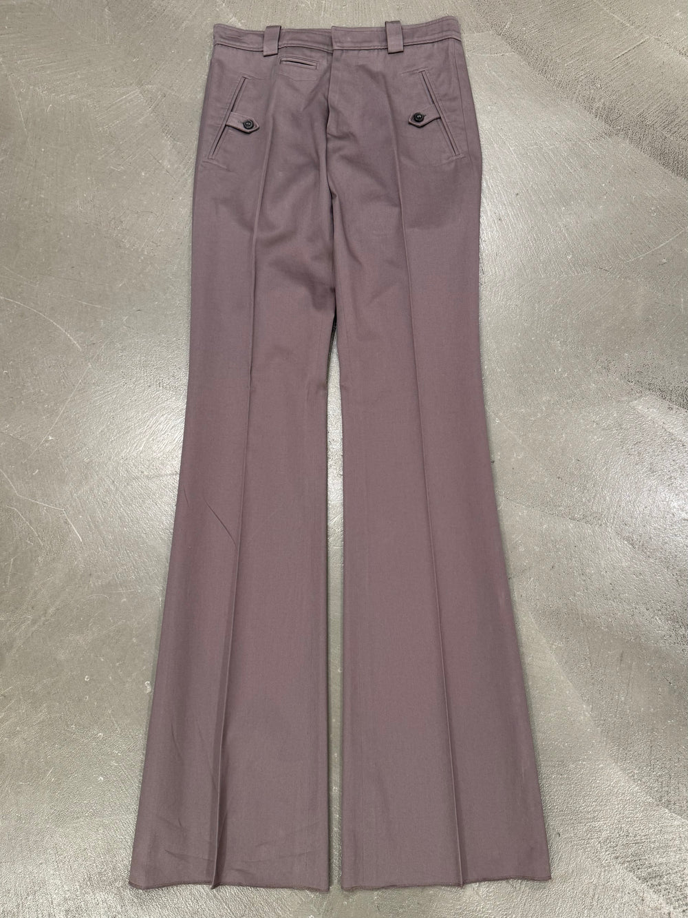 2004 Yves Saint Laurent by Tom Ford high-rise extra long flared trousers