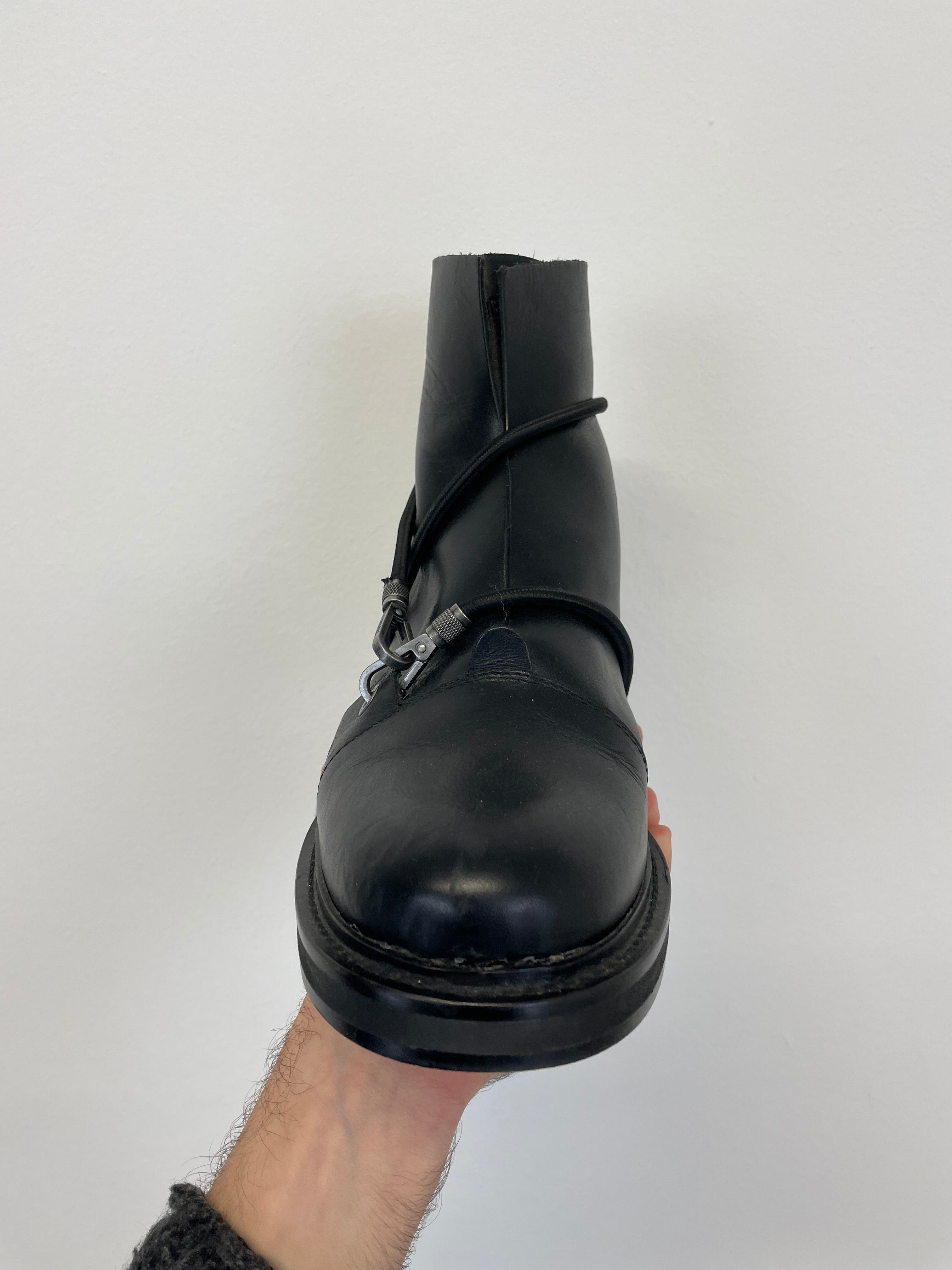 2000s Dirk Bikkembergs NFS SAMPLE cord trough heel boots