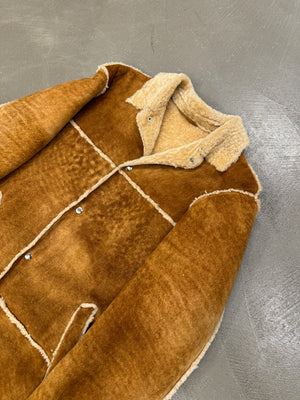 1990s Dolce & Gabbana patchwork shearling coat
