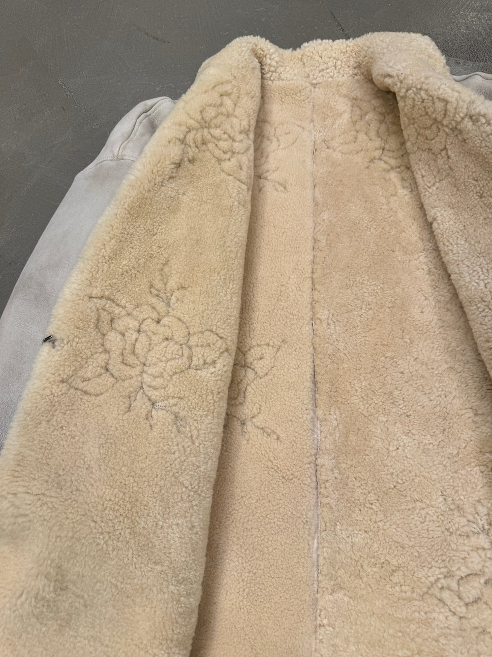 1980s Gianni Versace mainline white sheepskin