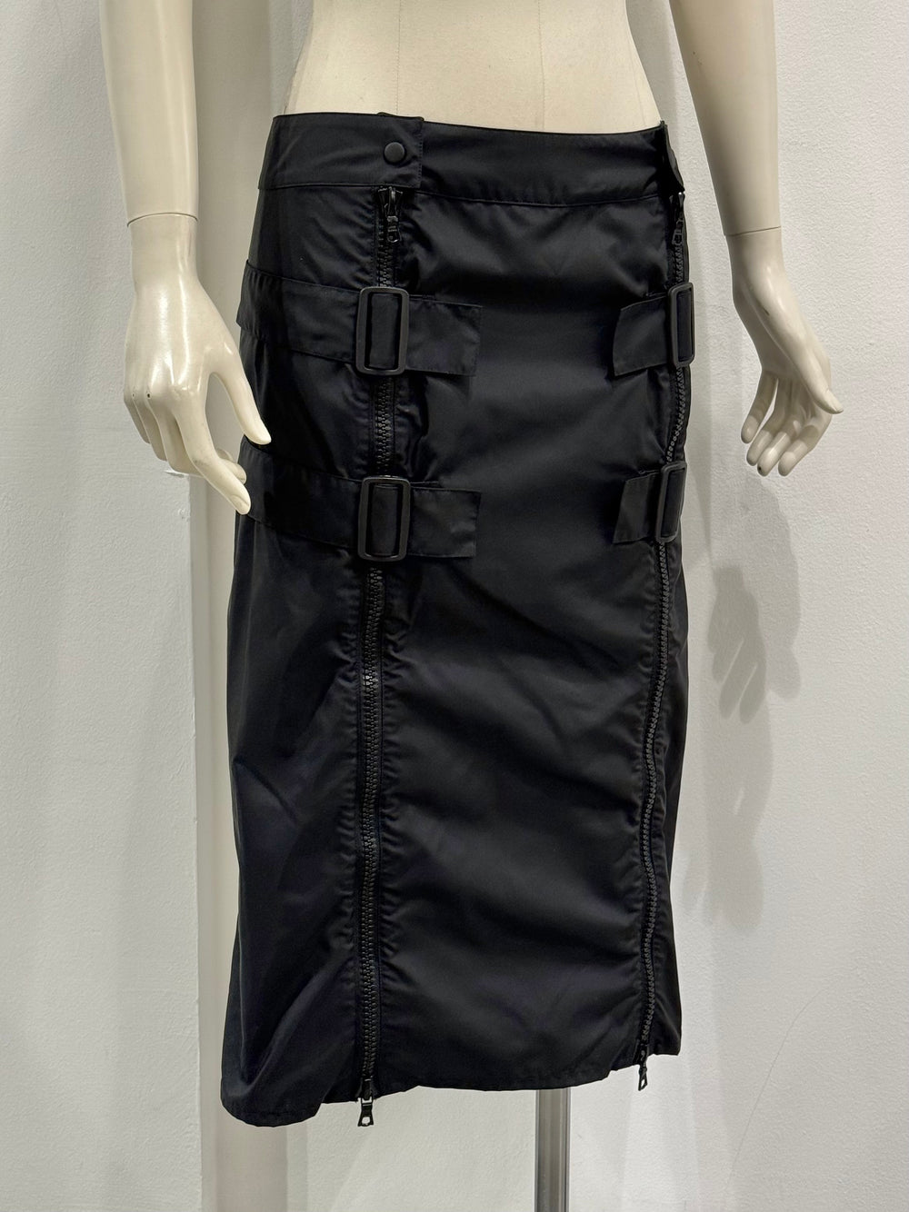 1999 Miu Miu technical utility zipper skirt