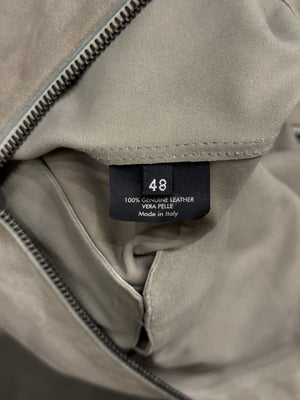 2004 Gucci by Tom Ford suede cafe racer biker leather jacket