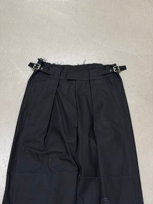 A/W2019/2020 Raf Simons black wide-leg adjustable trousers