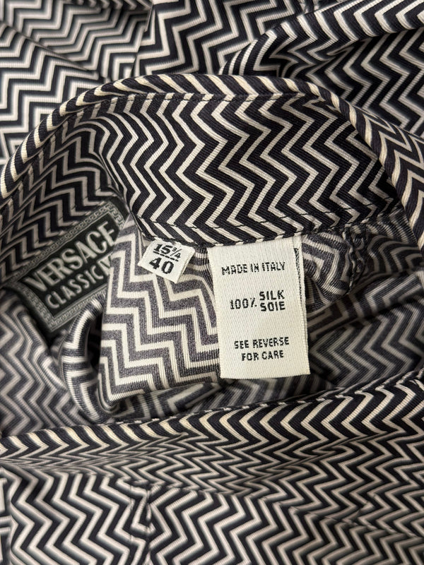 1990s Versace long sleeve silk shirt