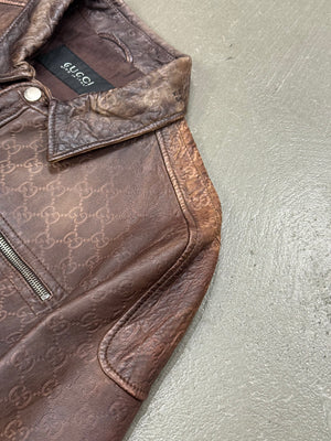 2010s Gucci "Guccissima" monogram leather jacket