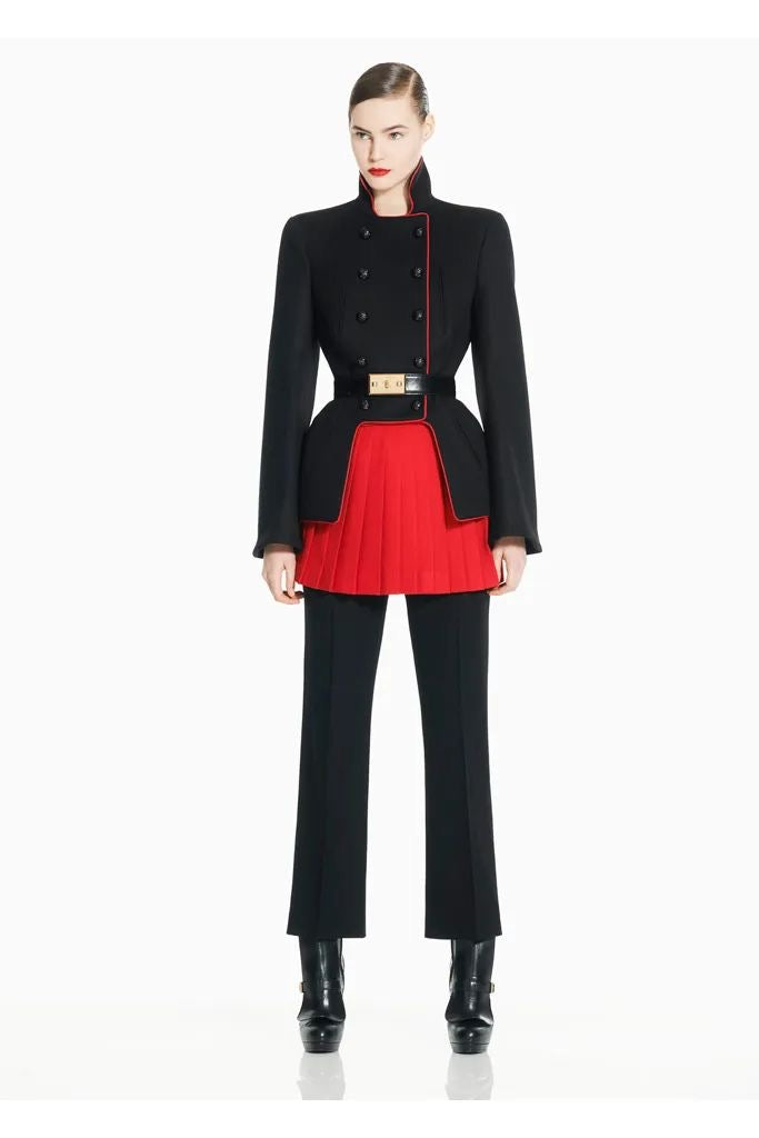 A/W2011 Alexander McQueen runway double breasted officer wool military jacket