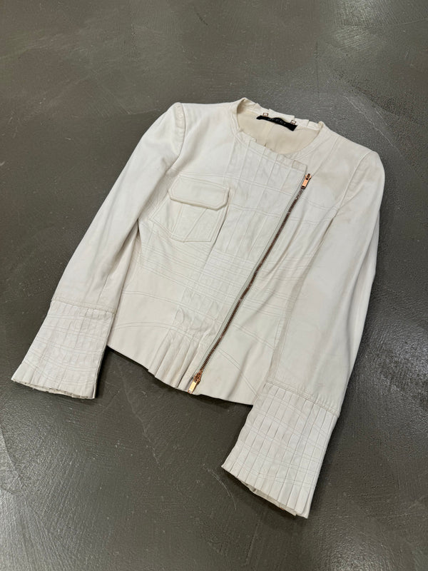 S/S 2004 Gucci by Tom Ford paneled leather jacket