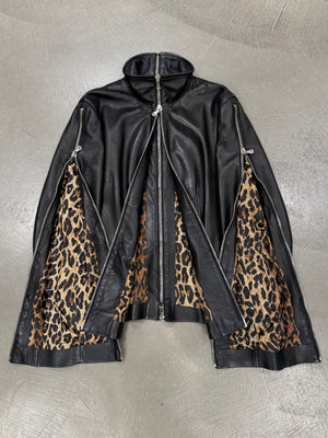 S/S2003 Dolce & Gabbana multi zipper leather jacket