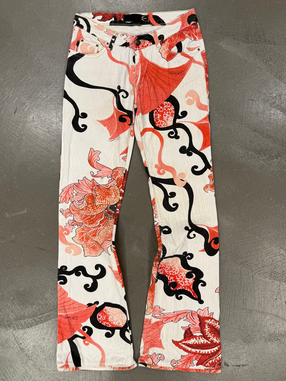 2000s Cavalli floral print pants