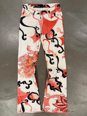 2000s Cavalli floral print pants