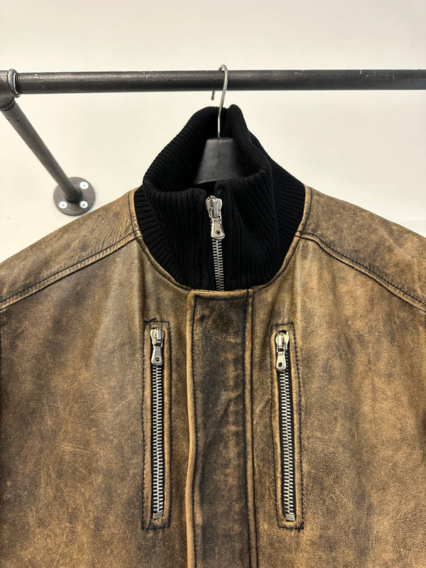 AW2003 Dolce & Gabbana horse leather bomber jacket