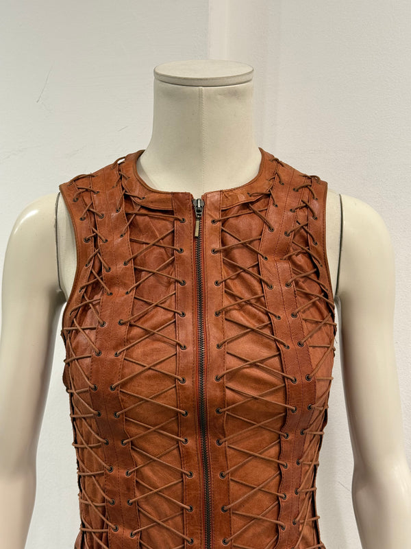 A/W2002 Plein Sud by Fayçal Amor lace-up vest