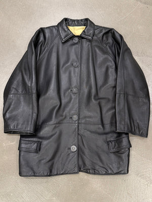 Gianni Versace oversize leather coat