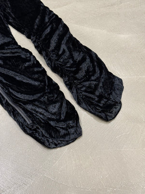 A/W1999 Gucci by Tom Ford runway velvet ruched pants