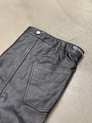 Balenciaga Falkon thigh-high leather pants boots