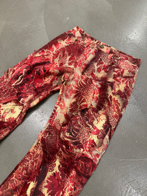 A/W2002 Roberto Cavalli double layer distressed pants