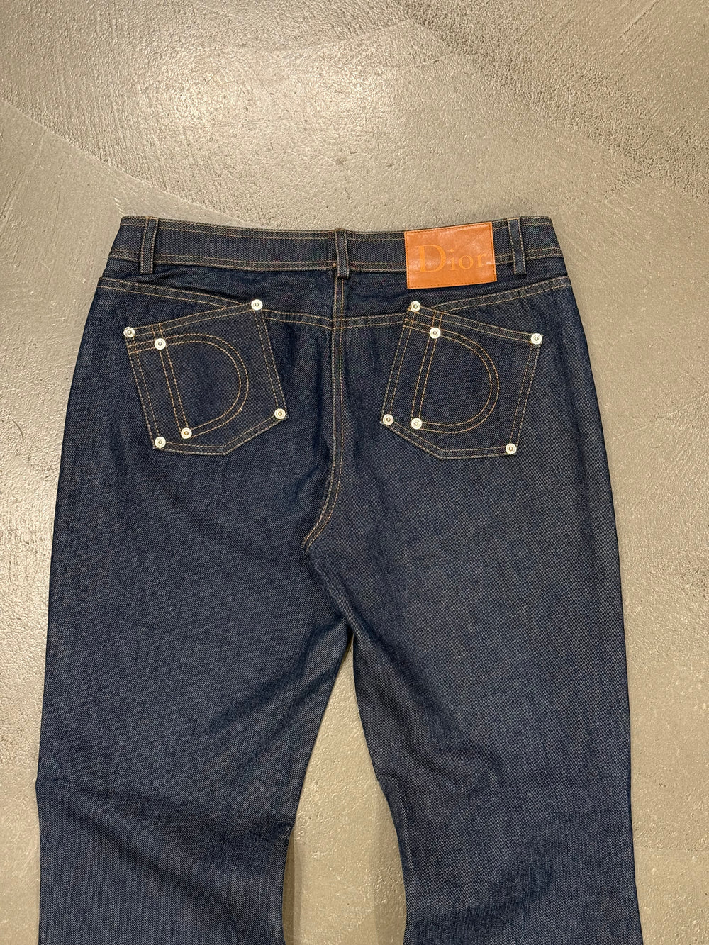 2000s Christian Dior by Galliano "D" back logo capri jeans