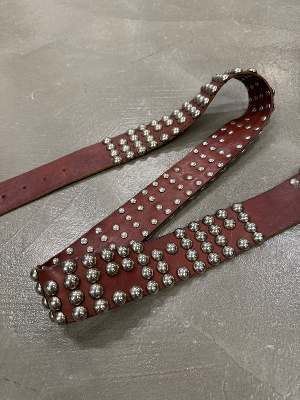 2000s Maison Margiela rare oversize studded heavy belt