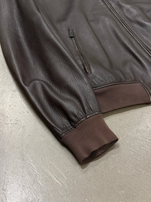 2000s Gucci by Tom Ford leather bomber jacket