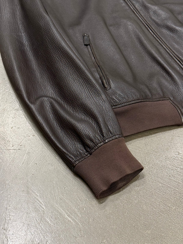 2000s Gucci by Tom Ford leather bomber jacket