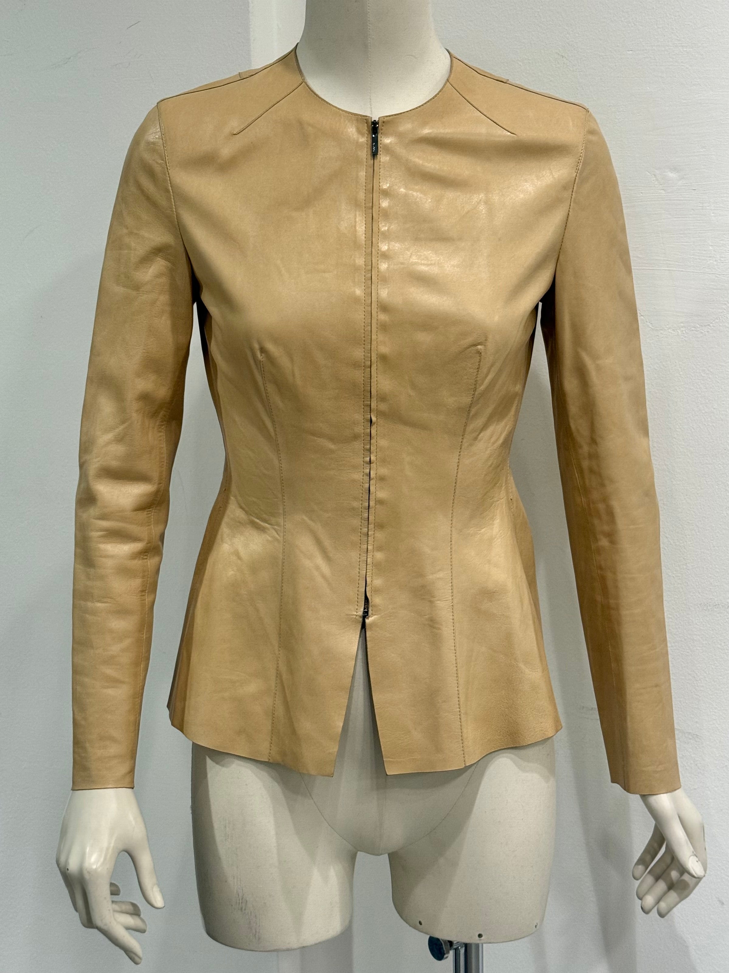 2000s Gucci by Tom Ford fitted leather jacket