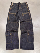 Load image into Gallery viewer, 2000s Dolce &amp; Gabbana multi zipper raw denim cargo pants
