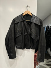 Load image into Gallery viewer, 1990s GIANNI Versace cropped aviator leather bomber jacket
