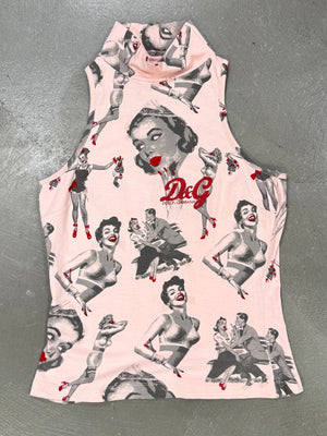2000s Dolce & Gabbana iconic faces tank top