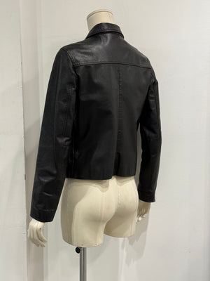 2000s Dolce & Gabbana fitted leather jacket