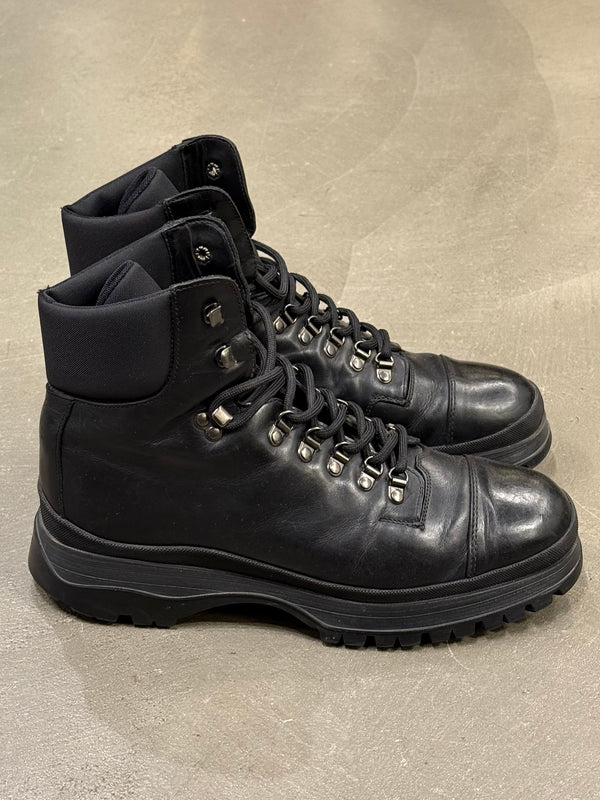 2000s Prada leather combat boots